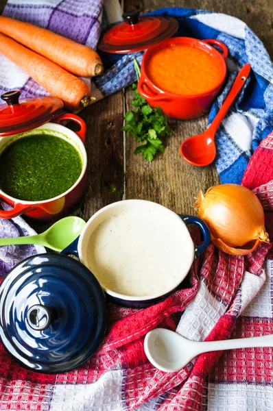 Healthy dinner, vegetable soup — Stock Image Healthy dinner, vegetable soup Royalty Free Stock Photos