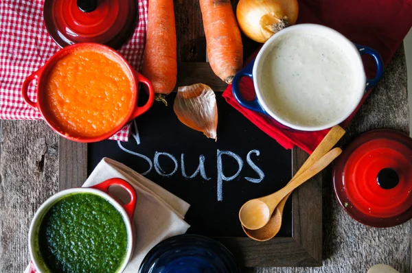 Healthy dinner, vegetable soup — Stock Image Healthy dinner, vegetable soup Stock Photo