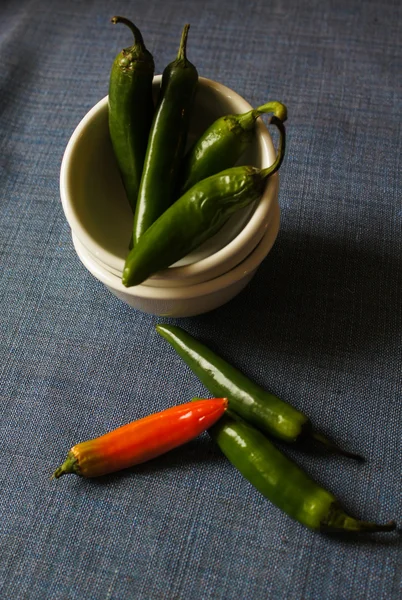 Grüne Bananenschoten — Stockfoto