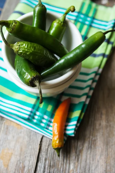 Green banana peppers — Stock Photo, Image