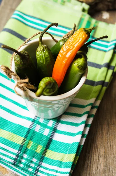 Green banana peppers — Stock Photo, Image