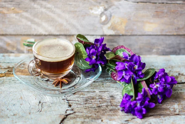 Tempo di primavera caffè — Foto Stock