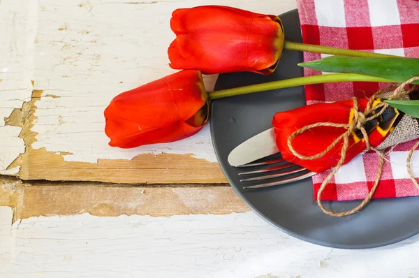 Spring time tableware — Stock Photo, Image