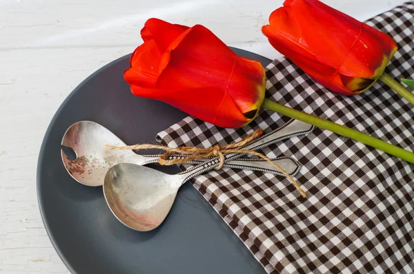 Spring time tableware — Stock Photo, Image