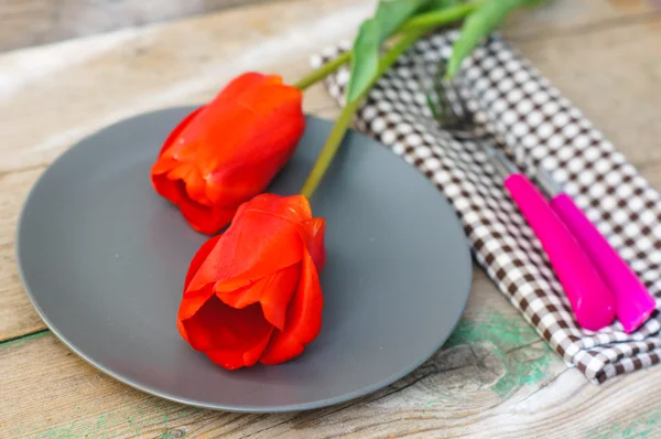 Spring time tableware — Stock Photo, Image