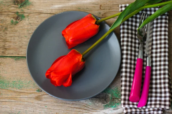 Spring time tableware — Stock Photo, Image