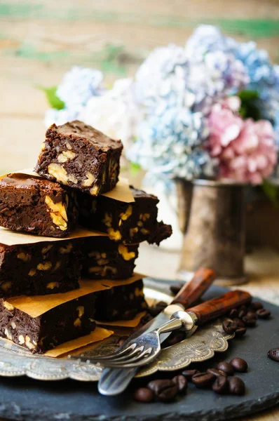 Brownie taart — Stockfoto