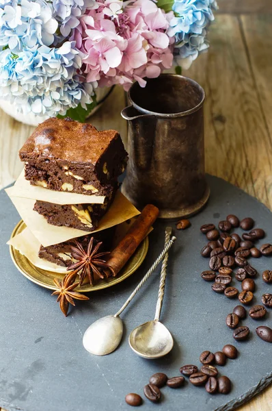 Brownie taart — Stockfoto