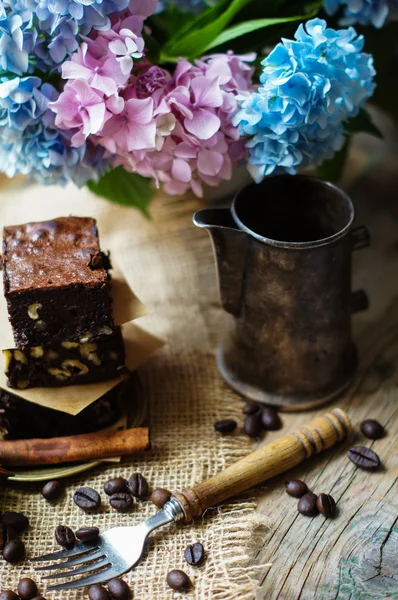 Brownie taart — Stockfoto