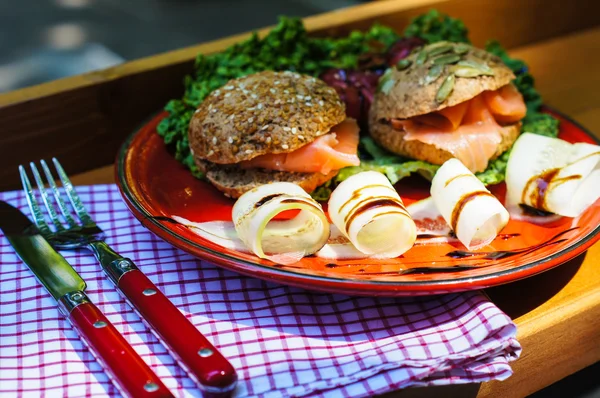 Sanduíches de pequeno-almoço — Fotografia de Stock
