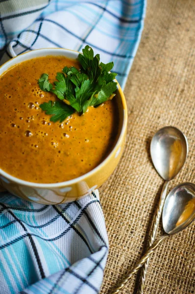 Hausgemachte Tomatensuppe — Stockfoto