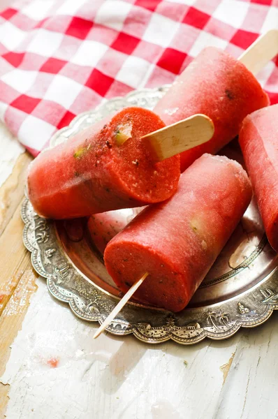 Summer dessert with watermelon — Stock Photo, Image