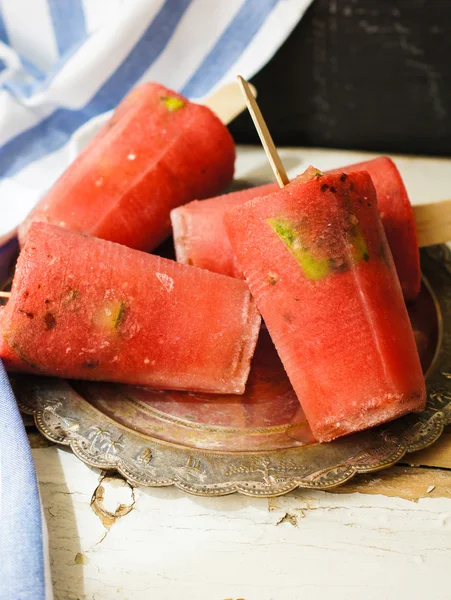 Summer dessert with watermelon — Stock Photo, Image