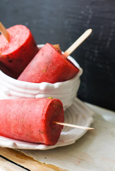 Summer dessert with watermelon — Stock Photo, Image