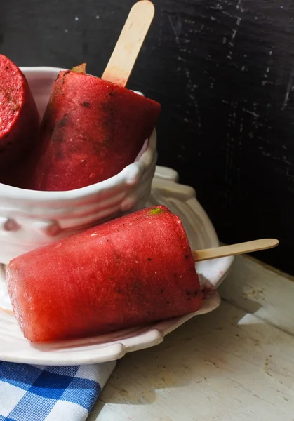 Summer dessert with watermelon — Stock Photo, Image