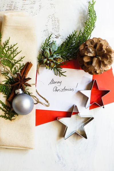 Cenário de mesa de Natal — Fotografia de Stock