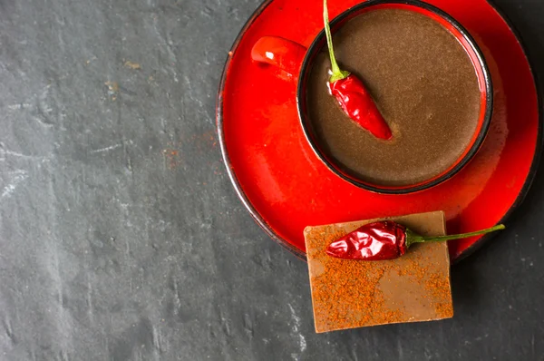 Chocolate caliente con pimienta — Foto de Stock