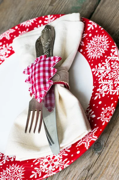 Cenário de mesa de Natal — Fotografia de Stock