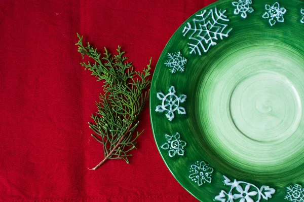 Kerst tafel dekken — Stockfoto