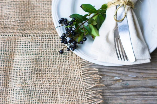 Autumnal table setting — Stock Photo, Image