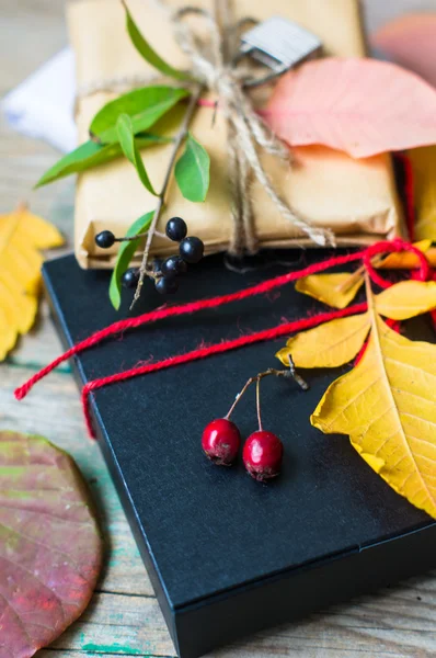 Caja de regalo de otoño —  Fotos de Stock