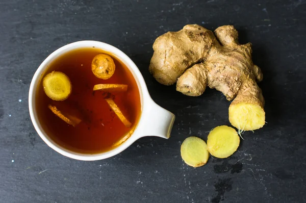 Tea with ginger — Stock Photo, Image