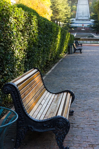 Sonbahar Park Bench — Stok fotoğraf