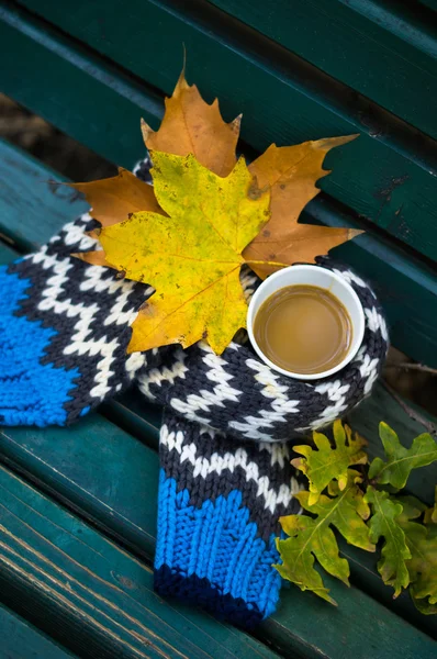 Café de otoño en el parque —  Fotos de Stock