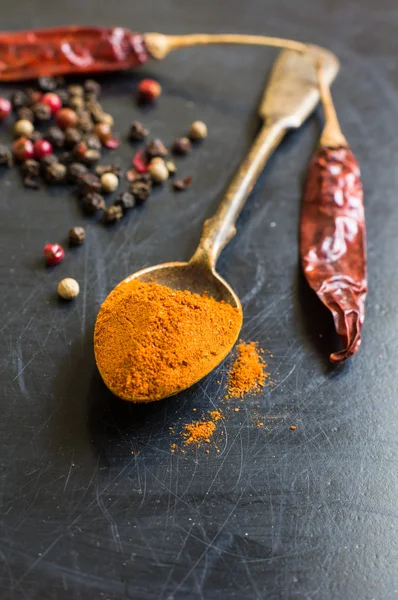Verschillende soorten peper spice — Stockfoto