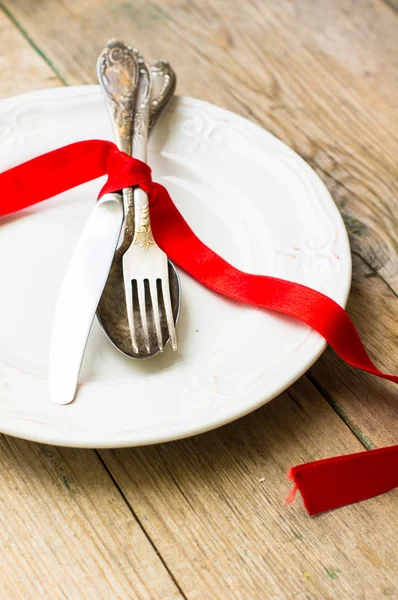 Holiday table setting — Stock Photo, Image