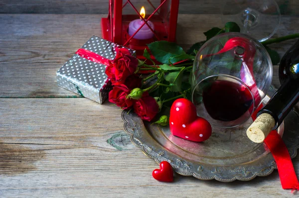 Saint alla hjärtans dag i vintage stil — Stockfoto