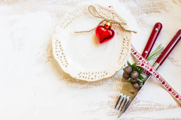 Weihnachtstisch gedeckt — Stockfoto