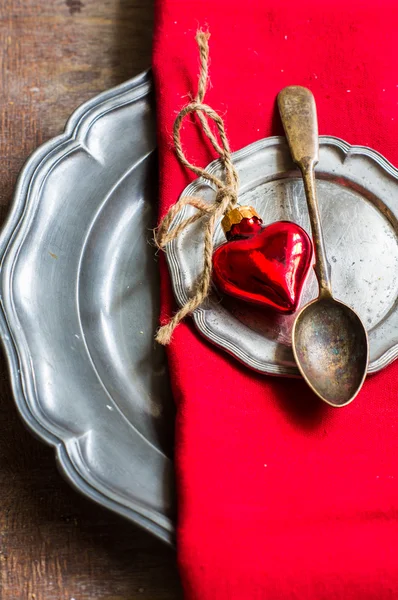 Configuração de mesa de tempo de Natal — Fotografia de Stock