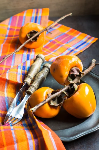 Owoce dojrzałe persimmons — Zdjęcie stockowe