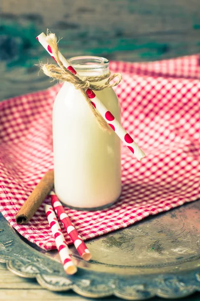 Vánoční čas mléko — Stock fotografie