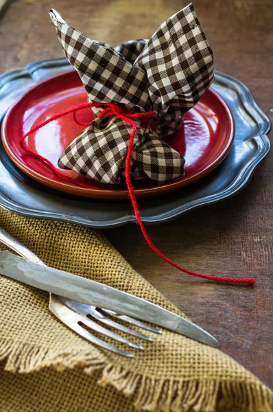 Table setting for Easter — Stock Photo, Image
