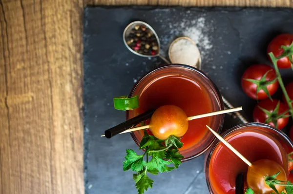 Suco de tomate fresco — Fotografia de Stock