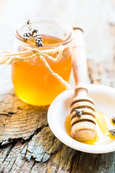 Honig mit Lavendel — Stockfoto