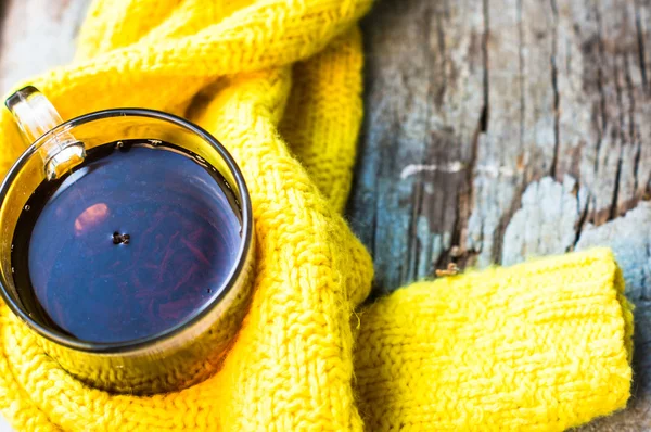 Glass of black tea — Stock Photo, Image