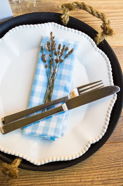 De instelling van de tabel met Menu — Stockfoto