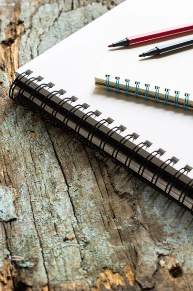 Blocos de notas e canetas — Fotografia de Stock