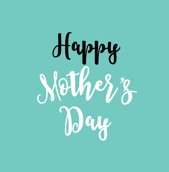 Feliz Dia das Mães cartão de saudação e design de letras — Vetor de Stock