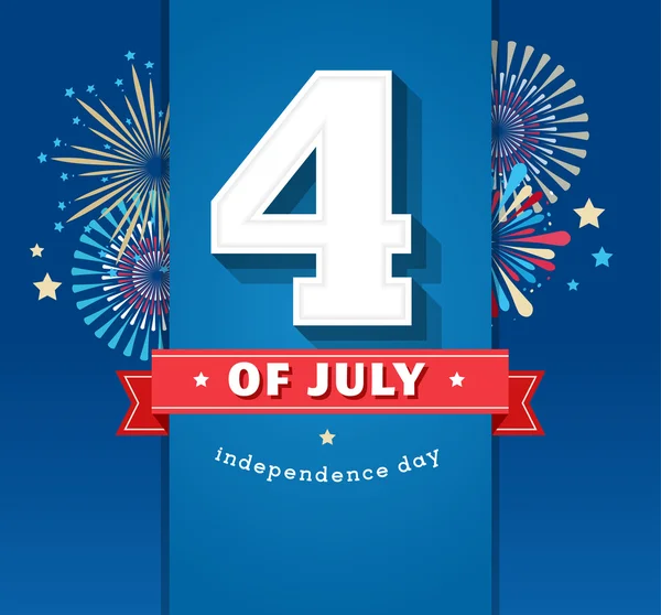 Happy independence day card Stati Uniti d'America, 4 luglio — Vettoriale Stock