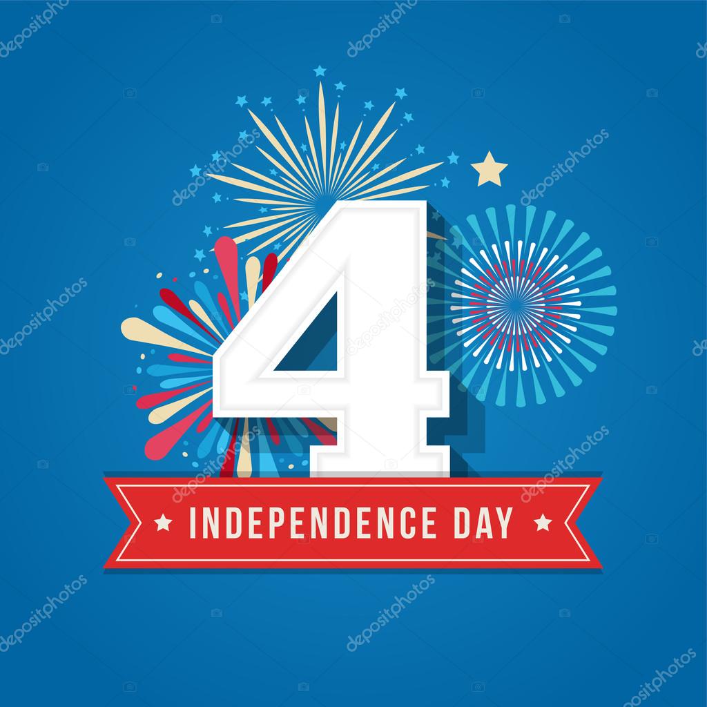 Happy independence day card United States of America, 4 th of July