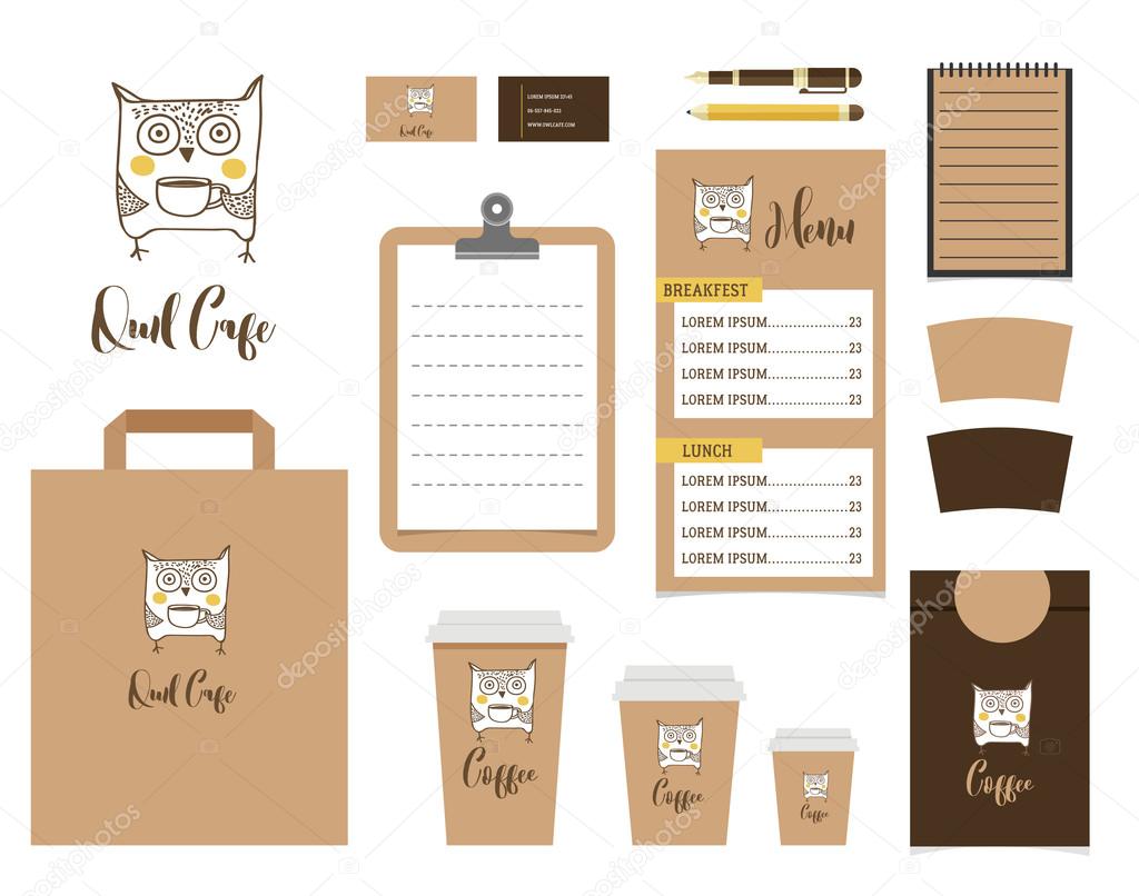Download Cafe Stationery Coffee Shop Branding Mock Up Vector Menu Vector Image By C Marish Vector Stock 113853684