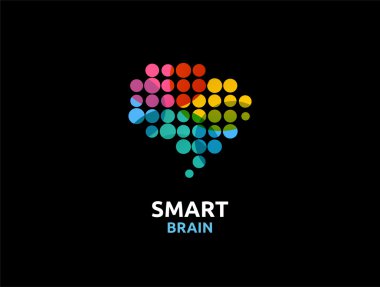 Brain, Creative mind, man head, learning and design icon clipart