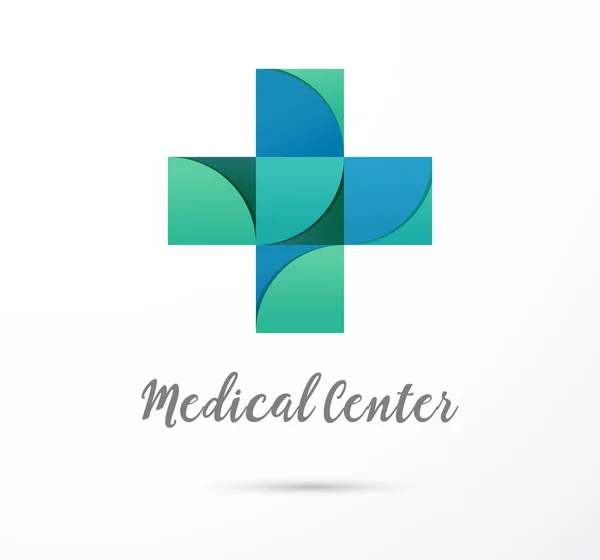 Medische, gezondheidszorg en farmacie Kruis pictogram — Stockvector