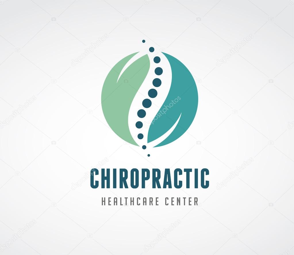 Chiropractic, massage, back pain and osteopathy icon