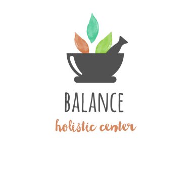 Alternatif Tıp ve sağlık, yoga, meditasyon, zen meditasyon kavramı - vektör suluboya simgesi, logo