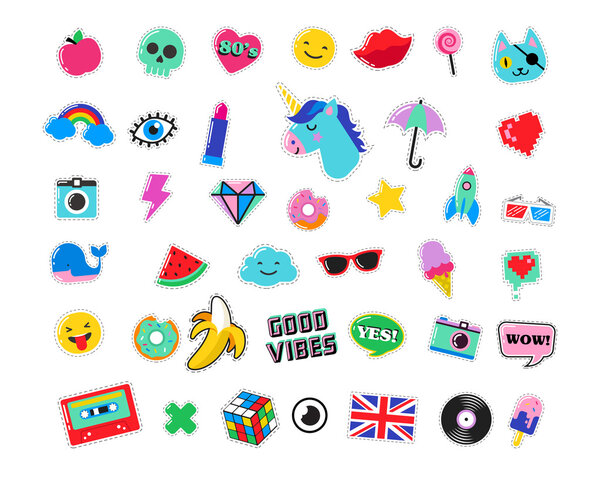 Шикарные заплатки, булавки, значки и наклейки от поп-арта
